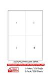 A1Etiket 2204 500 A4 Sayfa 105 x 148,5 mm 5 Paket Lazer Etiket  A4 Sayfada 4 Etiket